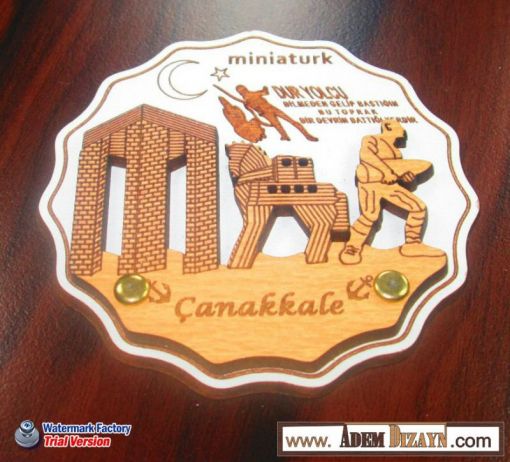 ahşap çanakkale dolap süsü magnet çanakkale ahşap magnet