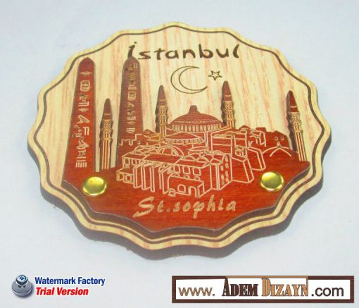 hagia sophia magnet ahşap magnet