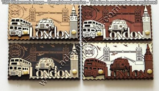  London Souvenir Magnets, Wooden Magnets,Wooden Fridge Magnets