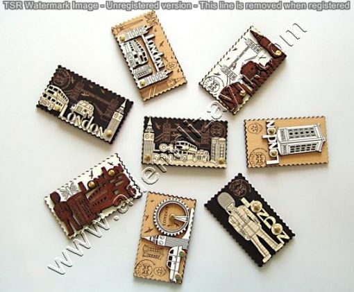  London Souvenir Magnets, Wooden Magnets,Wooden Fridge Magnets