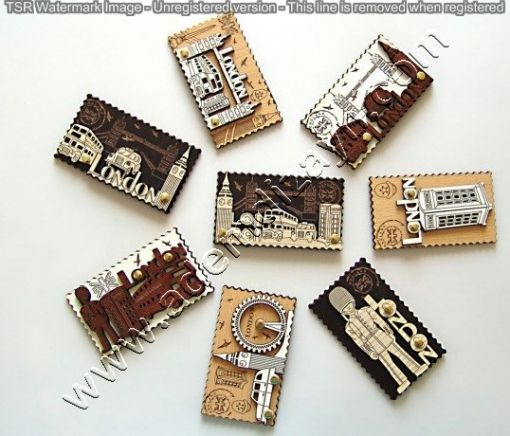  London Souvenir Magnets, Wooden Magnets,Wooden Fridge Magnets