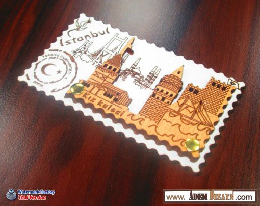 istanbul kızkulesi ahşap magnet ahşap kızkulesi magnet